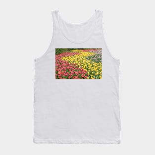 Rows of Tulips in Spring Tank Top